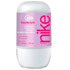 Шариковый дезодорант Nike Woman Loving Floral Dezodorant Roll-On для женщин, 50 мл. цена и информация | Дезодоранты | kaup24.ee