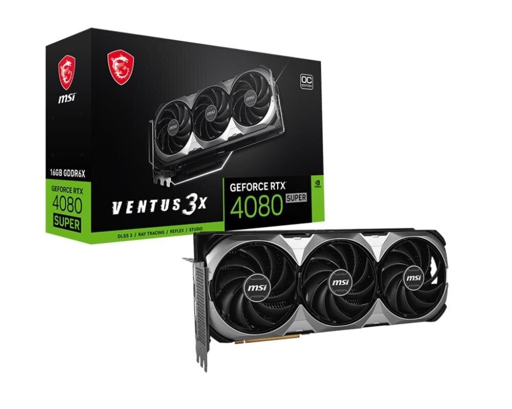 MSI GeForce RTX 4080 Super Ventus 3X OC (4080SUPVENTUS16G3XOC) цена и информация | Videokaardid (GPU) | kaup24.ee