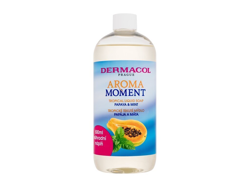 Käteseep Dermacol Aroma Moment Papaya &amp; Mint, 500 ml hind ja info | Seebid | kaup24.ee