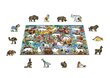 Puidust pusle kujudega Wooden city Loomadega postkaardid, 200 tk hind ja info | Pusled | kaup24.ee