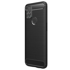 „Carbon“ твердый силиконовый чехол (TPU) - черный (OnePlus Nord N10 5G) цена и информация | Чехлы для телефонов | kaup24.ee