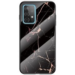 „Marble“ твердый силиконовый (TPU) чехол - чёрный / золотой (Galaxy A52 / A52s) цена и информация | Чехлы для телефонов | kaup24.ee