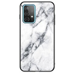 „Marble“ твердый силиконовый (TPU) чехол - белый (Galaxy A52 / A52s) цена и информация | Чехлы для телефонов | kaup24.ee