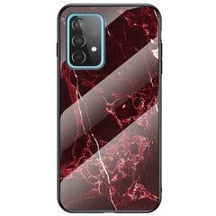 „Marble“ твердый силиконовый (TPU) чехол - красный (Galaxy A52 / A52s) цена и информация | Чехлы для телефонов | kaup24.ee