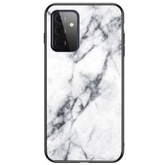 „Marble“ твердый силиконовый (TPU) чехол - белый (Galaxy A72) цена и информация | Чехлы для телефонов | kaup24.ee