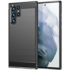 „Carbon“ твердый силиконовый чехол (TPU) - черный (Galaxy S22 Ultra 5G) цена и информация | Чехлы для телефонов | kaup24.ee