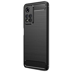 „Carbon“ твердый силиконовый чехол (TPU) - черный (Redmi Note 11 Pro+) цена и информация | Чехлы для телефонов | kaup24.ee