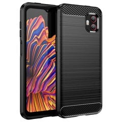 „Carbon“ твердый силиконовый чехол (TPU) - черный (Galaxy Xcoover 6 Pro) цена и информация | Чехлы для телефонов | kaup24.ee