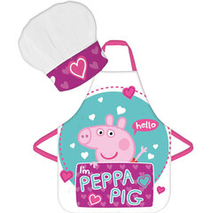 Peppa Pig põlle ja mütsi komplekt, 2 tk цена и информация | Кухонные полотенца, рукавицы, фартуки | kaup24.ee