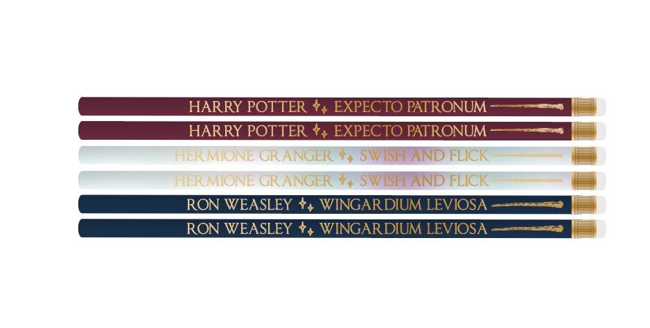 Pliiatsid Harry Potter Sigatüüka võlukepid, 6 tk цена и информация | Kirjatarbed | kaup24.ee