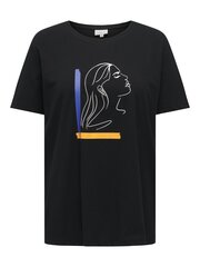 Only Carmakoma женская футболка 15315304*01, черный 5715512882802 цена и информация | Футболка женская | kaup24.ee