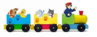 Woody 90658 Деревянный комплект паровозик с животными (8шт.) для детей от 2 лет + (37x12cм) цена и информация | Развивающие игрушки и игры | kaup24.ee