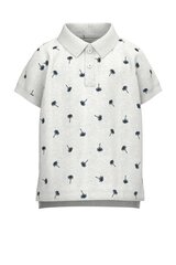 Детская футболка- поло Name It, светло-серый/черный цена и информация | Рубашки для мальчиков | kaup24.ee