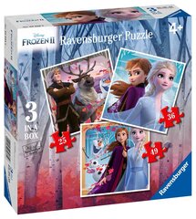 Замороженная головоломка Ravensburger - новые приключения 25/36/49Pemb. 3033 цена и информация | Пазлы | kaup24.ee