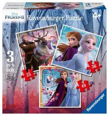 Замороженная головоломка Ravensburger - новые приключения 25/36/49Pemb. 3033 цена и информация | Пазлы | kaup24.ee