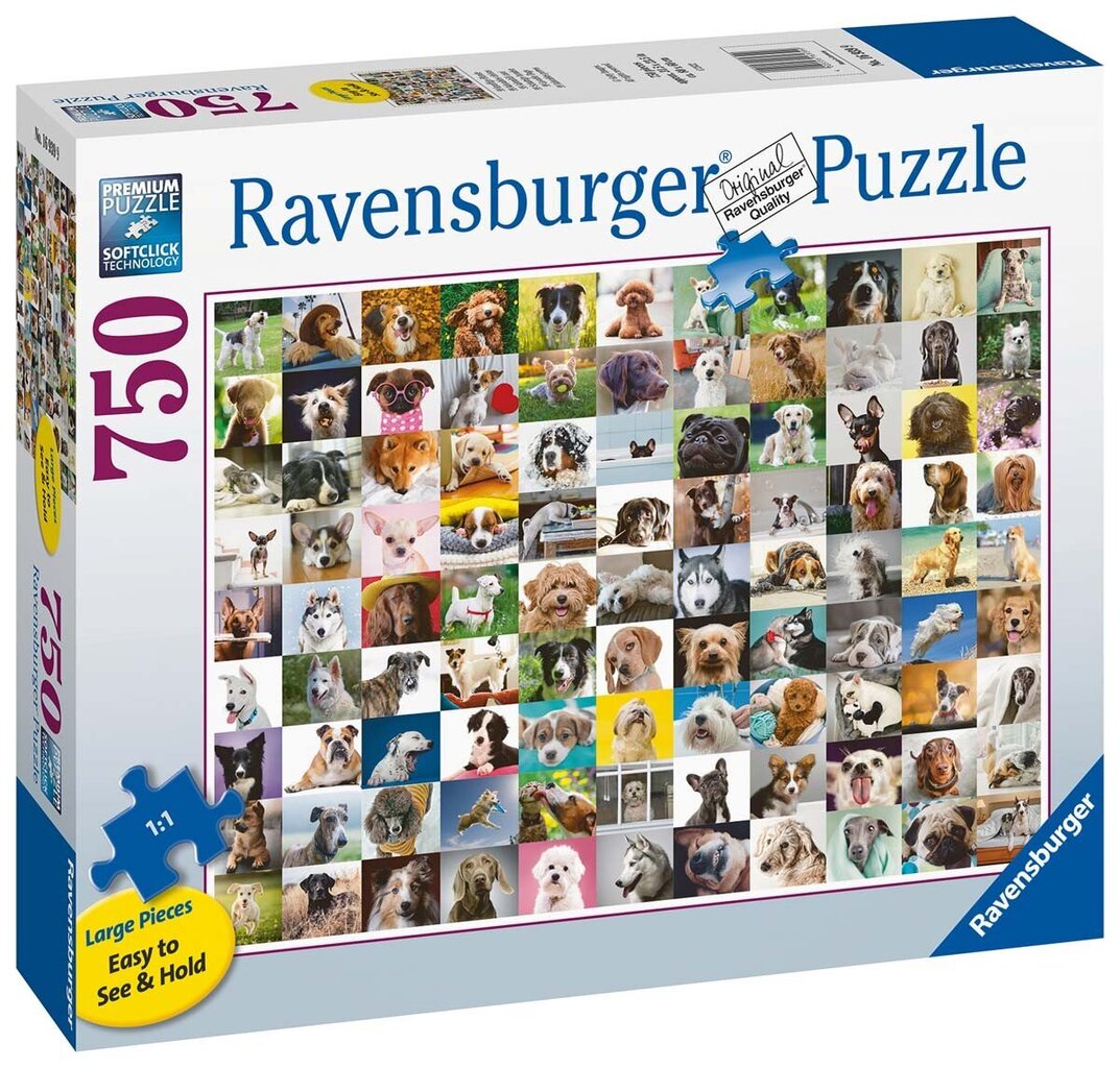 Ravensburgeri puzzle 99 armastusväärsed koerad 750plf 16939 hind ja info | Pusled | kaup24.ee