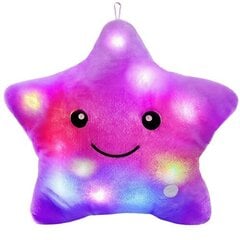 Подушка Illuminating Star Pillow, фиолетовая цена и информация | Мягкие игрушки | kaup24.ee