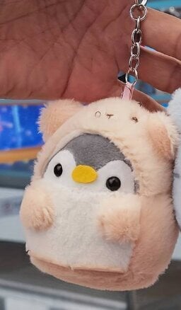 Pingviin väike plüüsist ripats, roosa цена и информация | Originaalsed võtmehoidjad | kaup24.ee