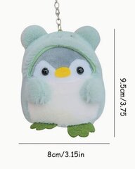 Маленькая плюшевая подвеска Пингвин, зеленая цена и информация | Брелки | kaup24.ee