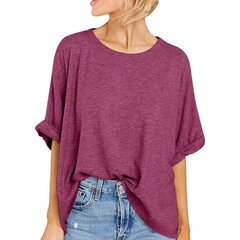 Женская футболка оверсайз GeGekoko, фиолетовая цена и информация | Женские блузки, рубашки | kaup24.ee