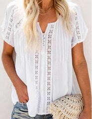 Женская футболка в стиле бохо WEYI, белая цена и информация | Женские блузки, рубашки | kaup24.ee