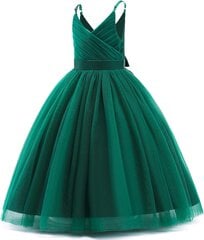 Тюлевое платье для девочки NNJXD, зеленое, 150 см цена и информация | Платья для девочек | kaup24.ee