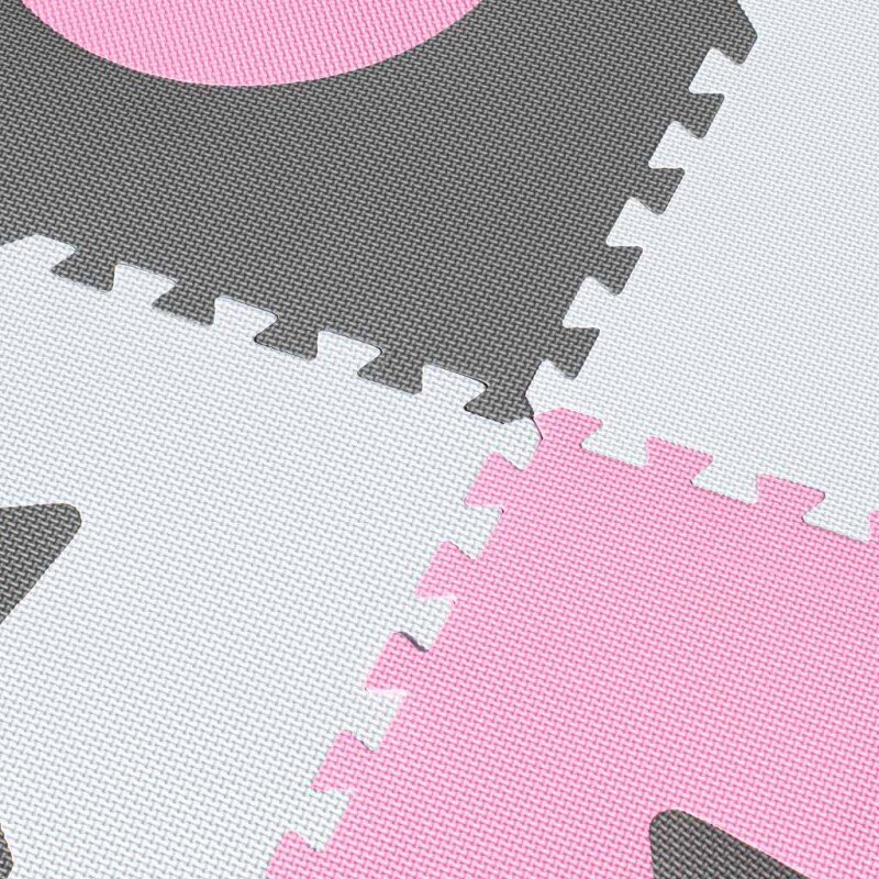 Vahtplastist puslematt lastele 180x180cm 9-osaline hall roosa värv hind ja info | Tegelustekid | kaup24.ee
