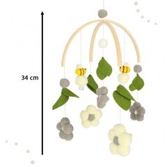 Hällikarussell plüüsist ripatsid lilled halli värvi цена и информация | Игрушки для малышей | kaup24.ee