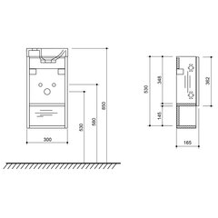 Шкафчик под умывальник Latus XI, коричневый цена и информация | Шкафчики для ванной | kaup24.ee