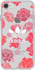 Adidas Clear Case Силиконовый чехол для Apple iPhone 6 / 6S / 7 / 8 Красные Цветы (EU Blister) цена и информация | Чехлы для телефонов | kaup24.ee