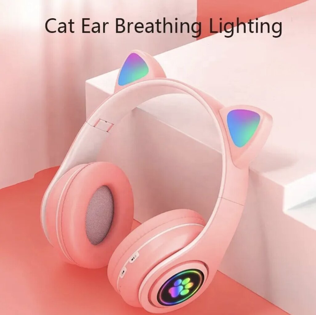 Juhtmeta laste kõrvaklapid kassikõrvadega hind ja info | Kõrvaklapid | kaup24.ee