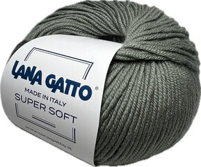 Lõng Lana Gatto Super Soft 14569, 50g/125m, hall roheline hind ja info | Kudumistarvikud | kaup24.ee