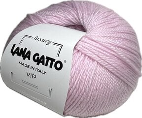 Lõng Lana Gatto Vip 10054, 50g/200m, roosa hind ja info | Kudumistarvikud | kaup24.ee
