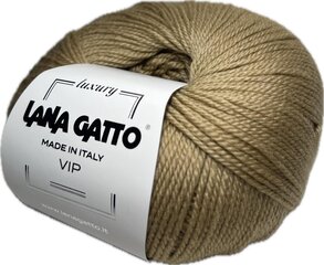 Lõng Lana Gatto Vip 14618, 50g/200m, helepruun hind ja info | Kudumistarvikud | kaup24.ee