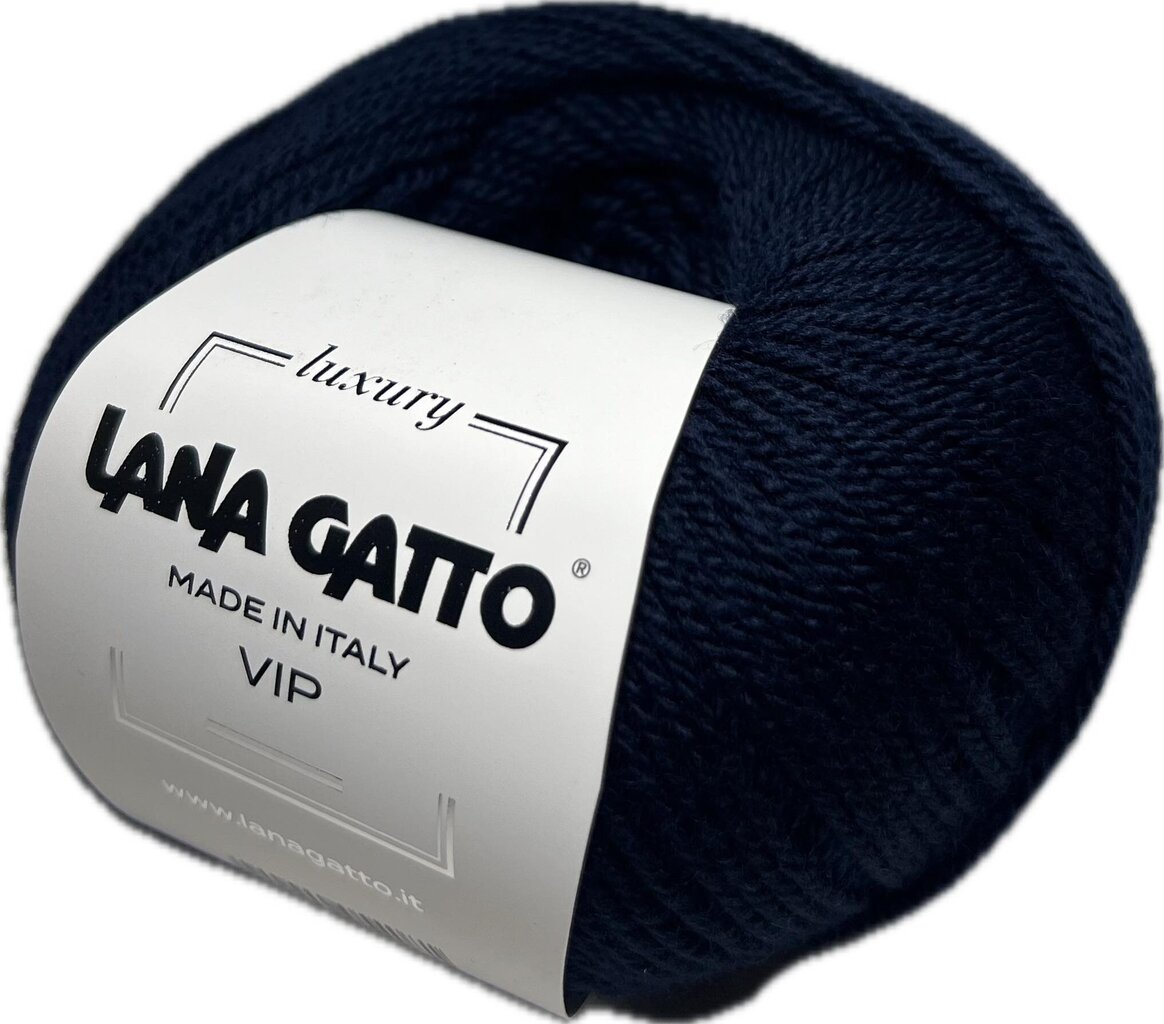 Lõng Lana Gatto Vip 01015, 50g/200m, tumesinine hind ja info | Kudumistarvikud | kaup24.ee