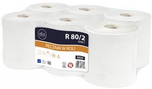 Полотенца бумажные ELLIS Professional, рулон, 80м, 2 слоя, целлюлоза. 1 рулон. цена и информация | Туалетная бумага, бумажные полотенца | kaup24.ee