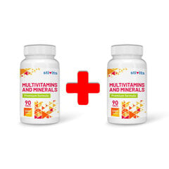 Toidulisand Stivits 1+1 Multivitamiinide ja mineraalide vegan tabletid, N90 hind ja info | Vitamiinid, toidulisandid, immuunsuse preparaadid | kaup24.ee