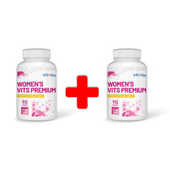 Toidulisand Stivits 1+1 Naiste vitamiinid Premium vegan tabletid, N90 hind ja info | Vitamiinid, toidulisandid, immuunsuse preparaadid | kaup24.ee