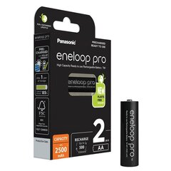 Panasonic Eneloop Pro AA 2500mAh rechargeable - 2 pcs цена и информация | Аккумуляторы, батарейки | kaup24.ee