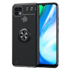 „FOCUS“ Kickstand твердый силиконовый (TPU) чехол - чёрный (Realme C21) цена и информация | Чехлы для телефонов | kaup24.ee