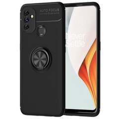 „FOCUS“ Kickstand твердый силиконовый (TPU) чехол - чёрный (OnePlus Nord N100) цена и информация | Чехлы для телефонов | kaup24.ee