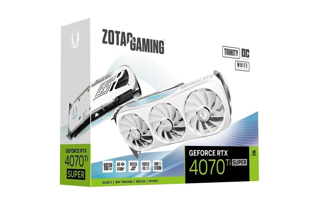Zotac Gaming GeForce RTX 4070 Ti Super Trinity OC White Edition (ZT-D40730Q-10P) hind ja info | Videokaardid (GPU) | kaup24.ee