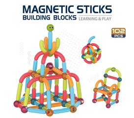 Magnetkonstruktor, 102 tk цена и информация | Конструкторы и кубики | kaup24.ee