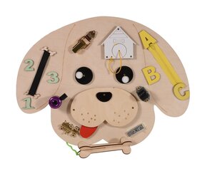 Puidust manipuleerimislaua koer 49x37x6,5 hind ja info | Arendavad mänguasjad | kaup24.ee