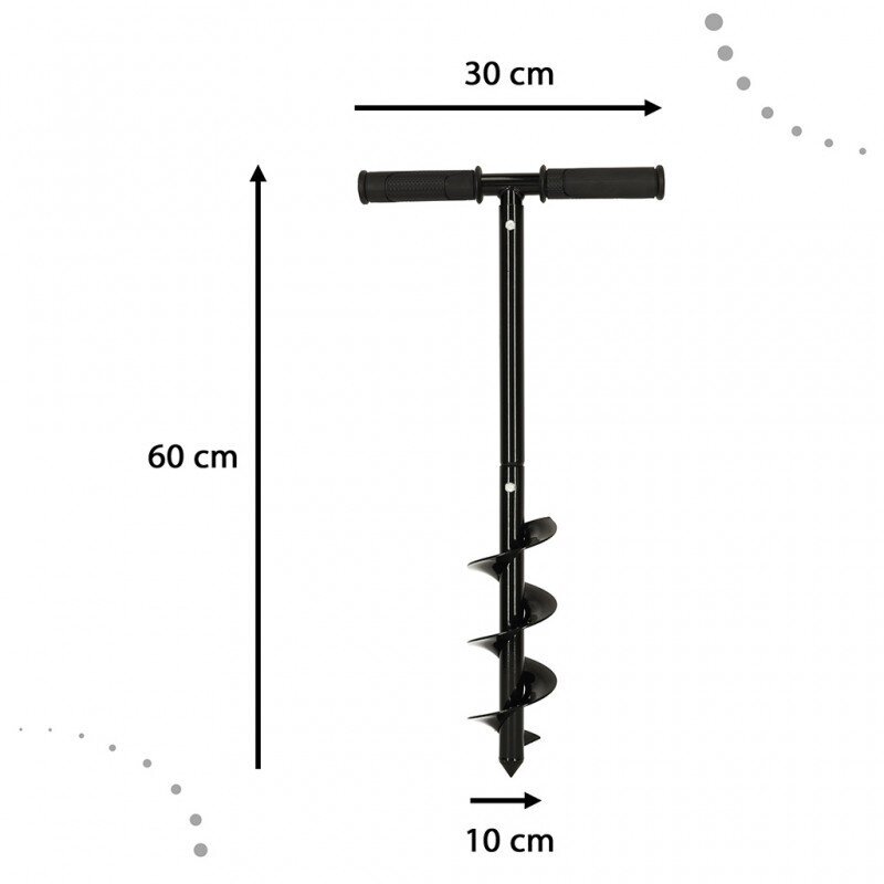 Spiraalne käsitsi aiatrell istutuse kaevamiseks, 60x10cm hind ja info | Aiatööriistad | kaup24.ee