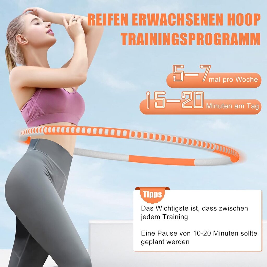 Fitnessi hularõngas Blaikoyi, hall/oranž hind ja info | Hularõngad | kaup24.ee