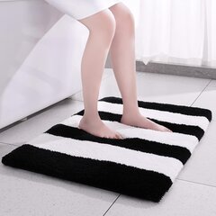 Нескользящий коврик для ванной комнаты Chakme, 51 x 81см, черный/белый цена и информация | Аксессуары для ванной комнаты | kaup24.ee