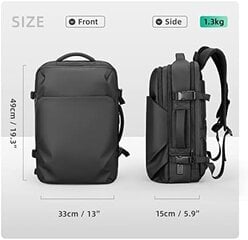 Водонепроницаемый рюкзак для ноутбука MARK RYDEN, 25L,  17,3 дюйма, черный цена и информация | Рюкзаки и сумки | kaup24.ee
