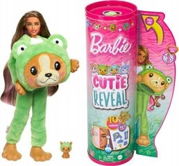 BARBIE кукла из серии Cutie Reveal собака в костюме лягушки 29 cm цена и информация | Игрушки для девочек | kaup24.ee