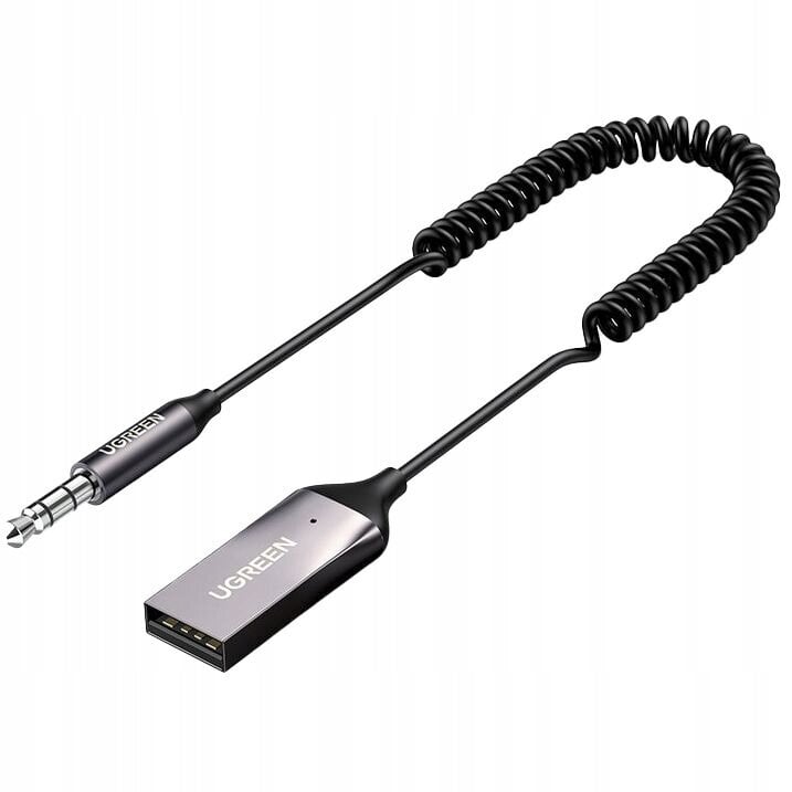 Ugreen Bluetooth 5.3 helivastuvõtja USB-kaabli heliadapter AUX-pesa Space Grey (70601 CM309) цена и информация | USB jagajad, adapterid | kaup24.ee